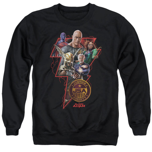Black Adam Black Adam Character Bolt Mens Crewneck Sweatshirt Black