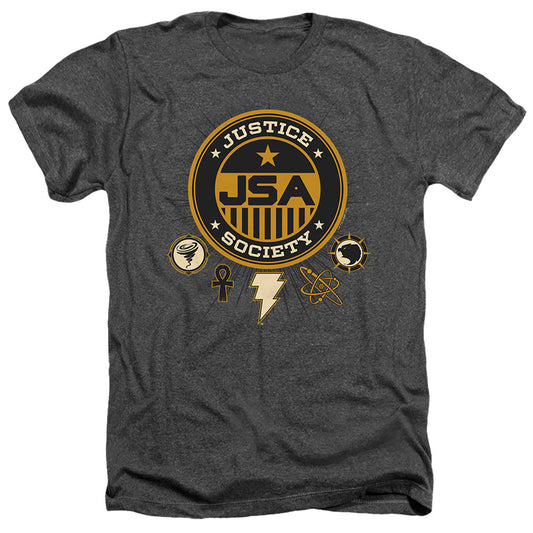 Black Adam Black Adam Justice Society Heather Mens T Shirt Charcoal Officially Licensed