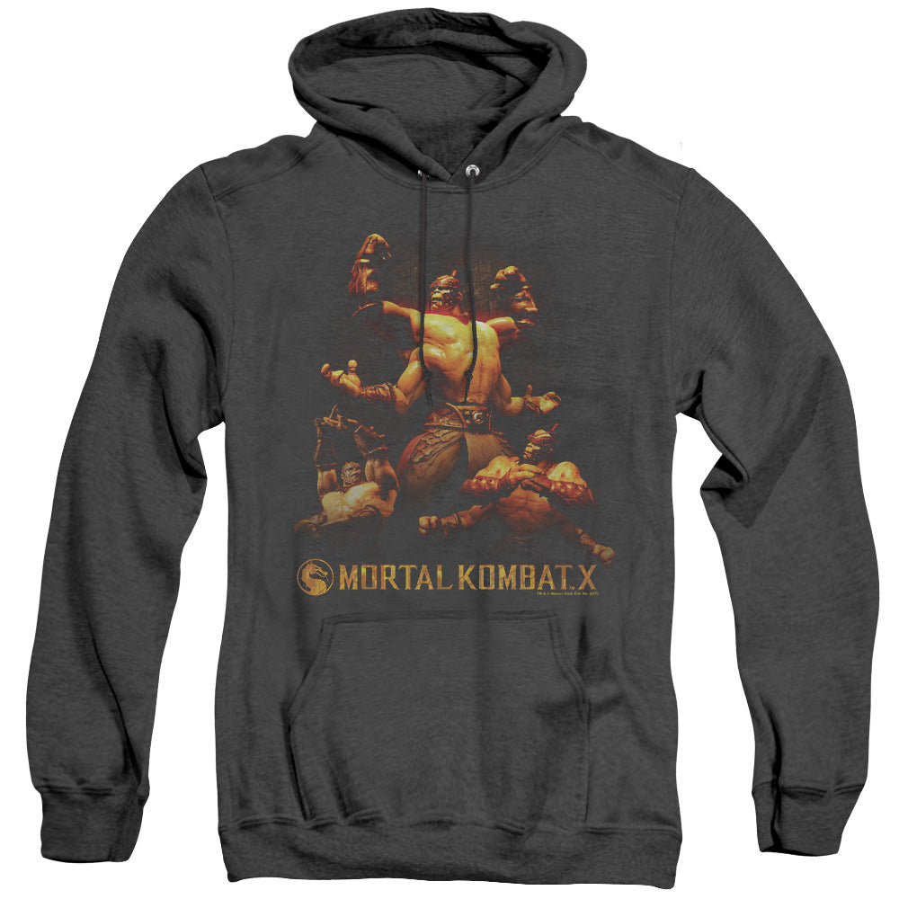 Mortal Kombat X Goro Mens Heather Hoodie Black Officially Licensed