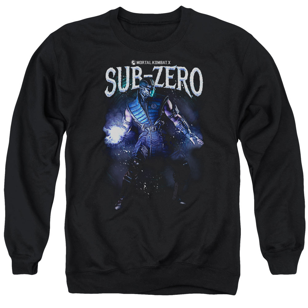 Mortal Kombat Sub Zero Mens Crewneck Sweatshirt Black Officially Licensed