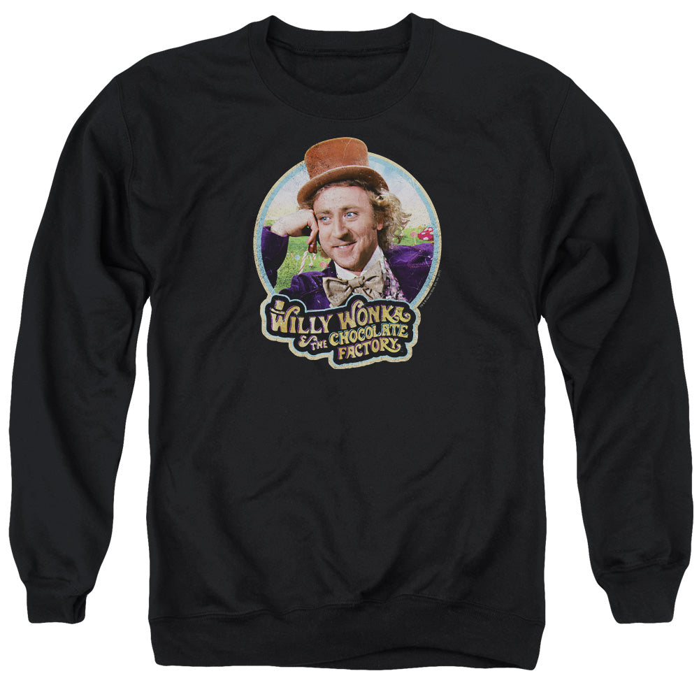 Willy Wonka And The Chocolate Factory Its Scruiddlyumptious Mens Crewneck Sweatshirt Black Officially Licensed