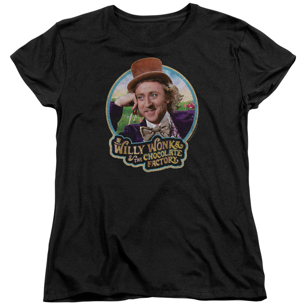 Willy Wonka And The Chocolate Factory Its Scruiddlyumptious Womens T Shirt Black Officially Licensed