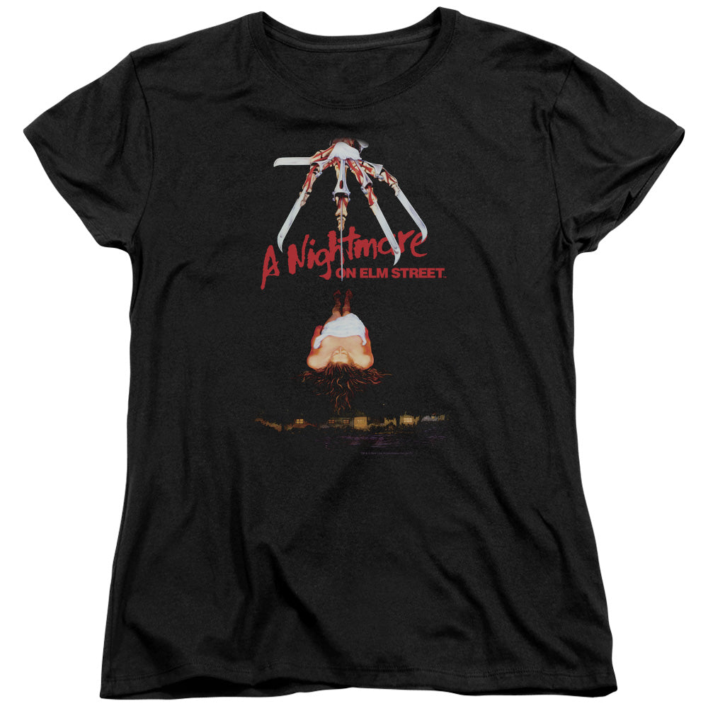 Nightmare On Elm Street Alternate Poster Womens T Shirt Black Officially Licensed