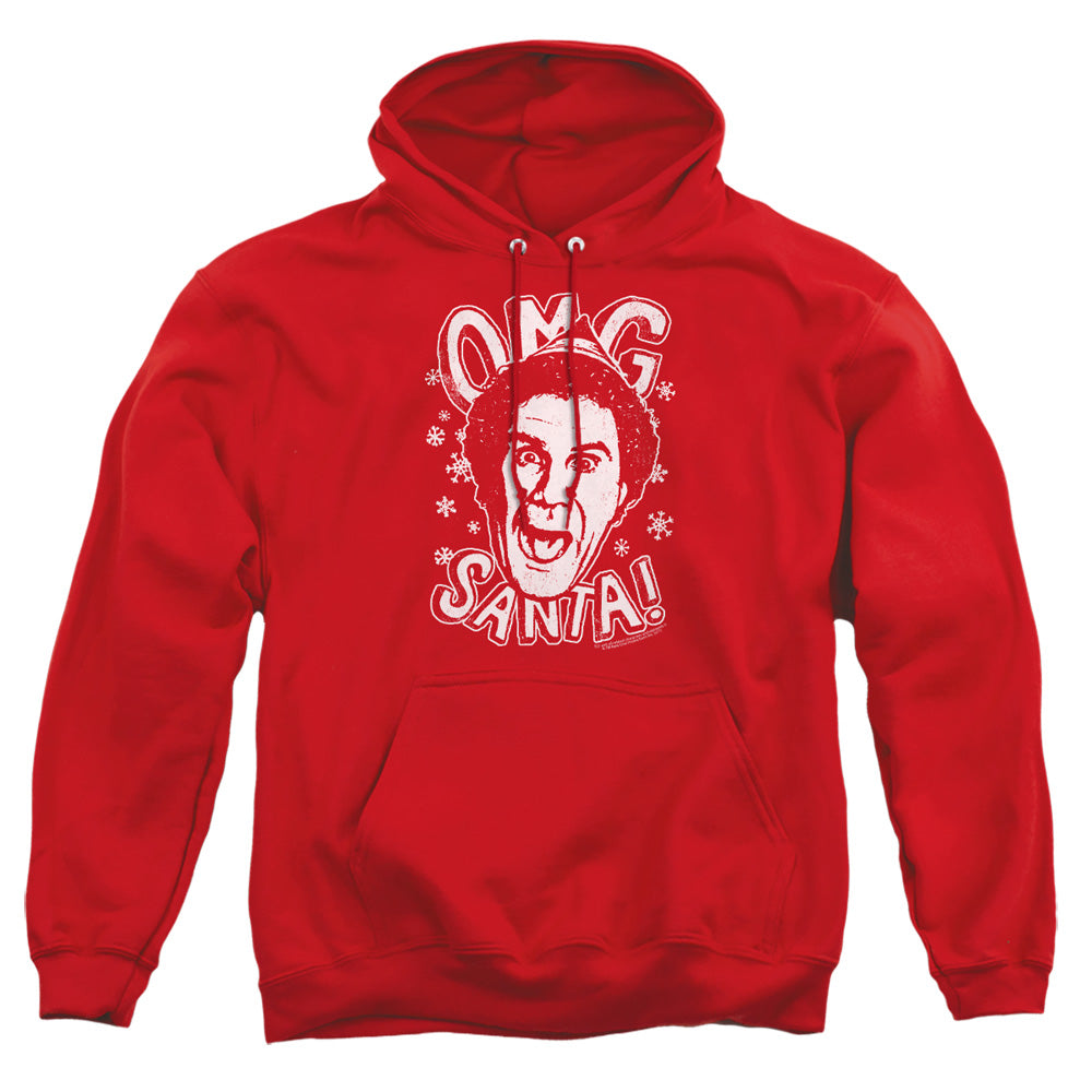 Elf Omg Santa Mens Hoodie Red Officially Licensed