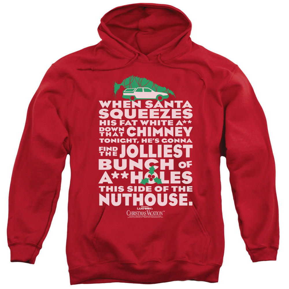 Christmas Vacation Jolliest Bunch Mens Hoodie Red Officially Licensed