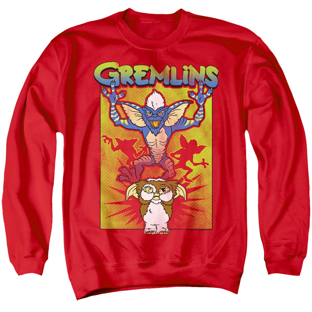 Gremlins Be Afraid Mens Crewneck Sweatshirt Red Officially Licensed