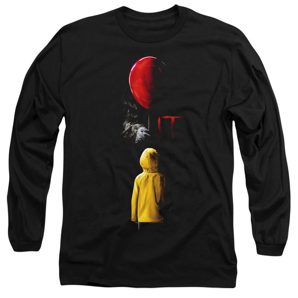 IT Red Balloon Mens Long Sleeve Shirt Black Officially Licensed