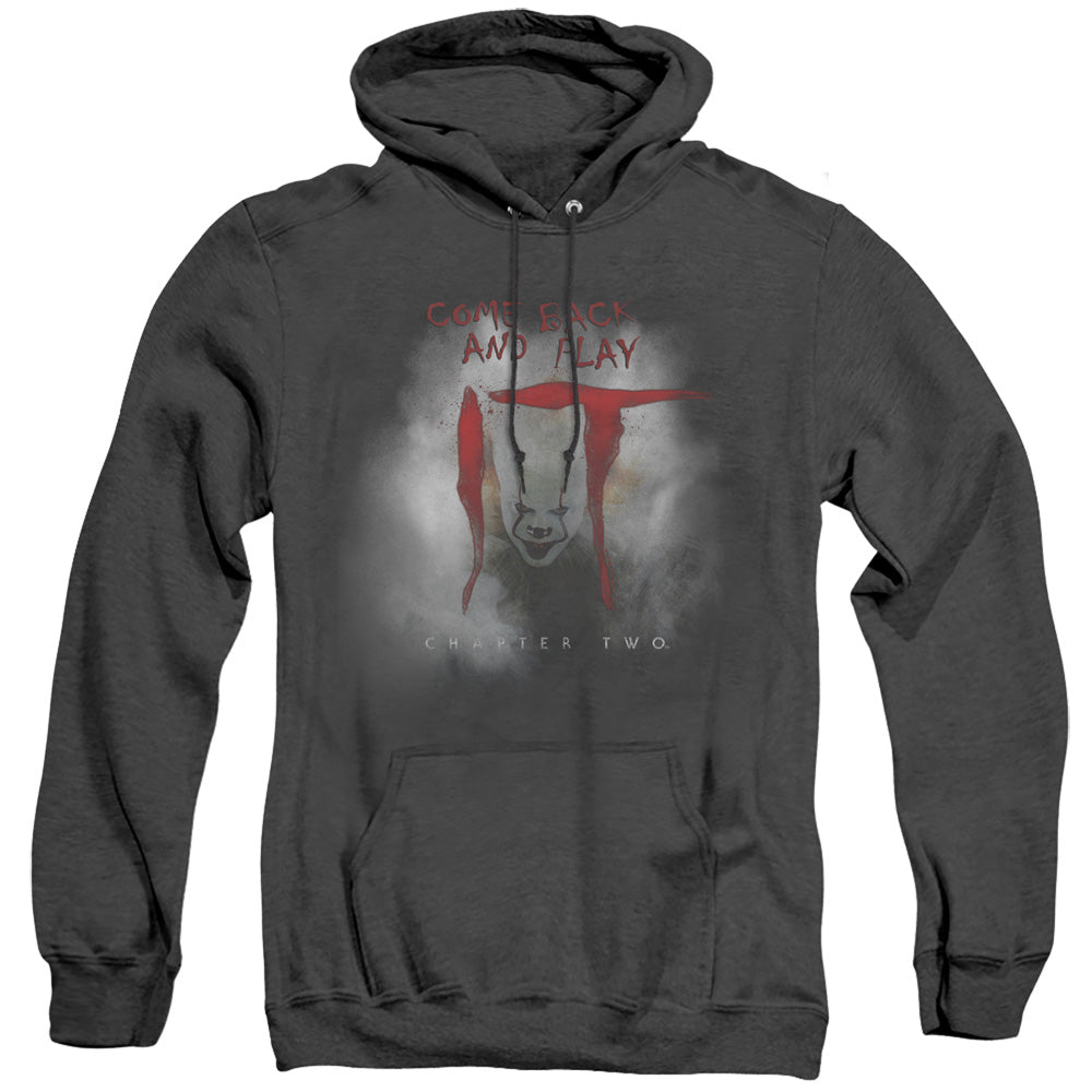 IT 2 Come Back And Play Heather Mens Hoodie Black Officially Licensed