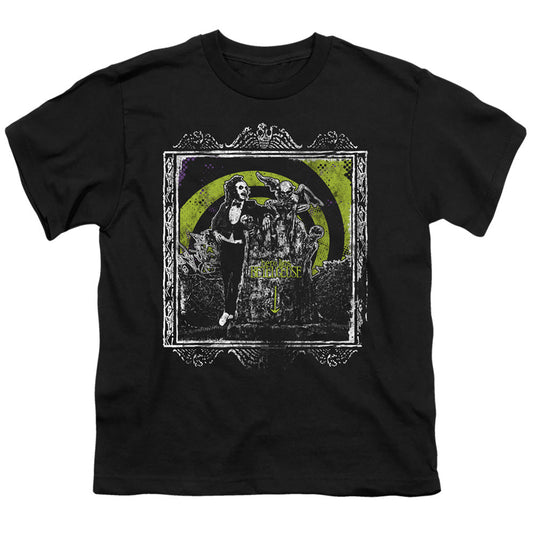 Beetlejuice Here Lies Kids Youth T Shirt Black Officially Licensed