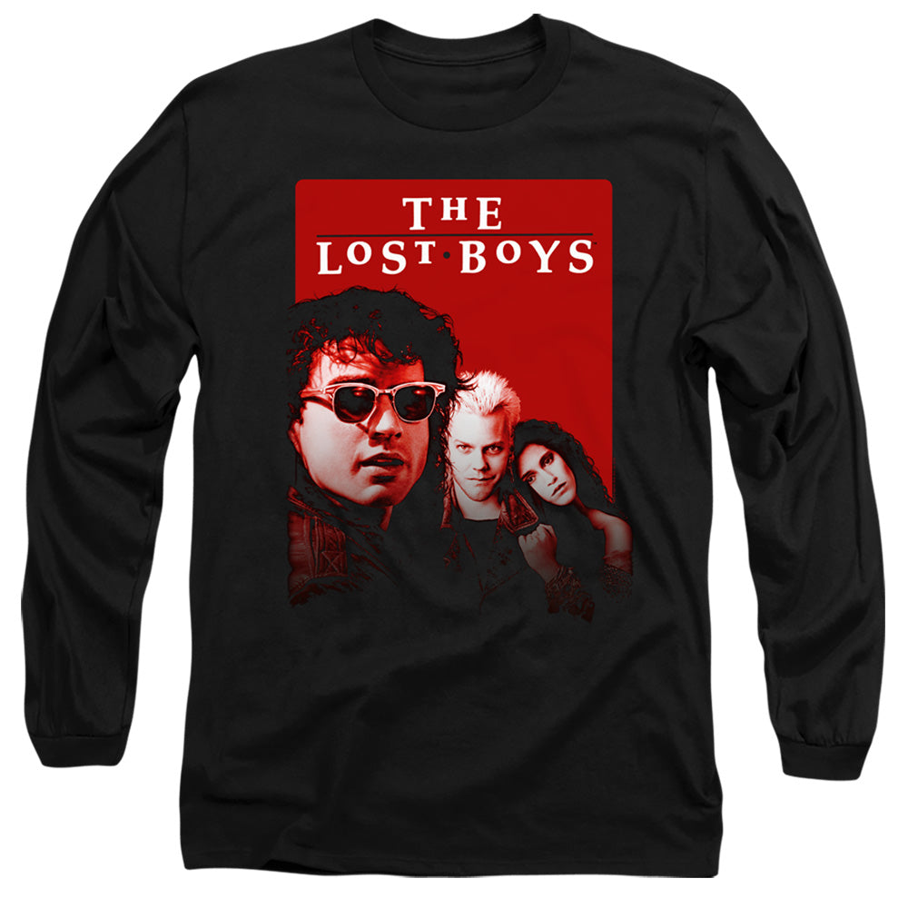 The Lost Boys Michael David Star Mens Long Sleeve Shirt Black Officially Licensed