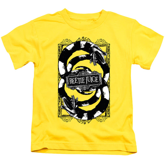 Beetlejuice We Got Worms Juvenile Kids Youth T Shirt Yellow Officially Licensed