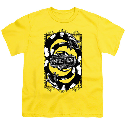 Beetlejuice We Got Worms Kids Youth T Shirt Yellow Officially Licensed