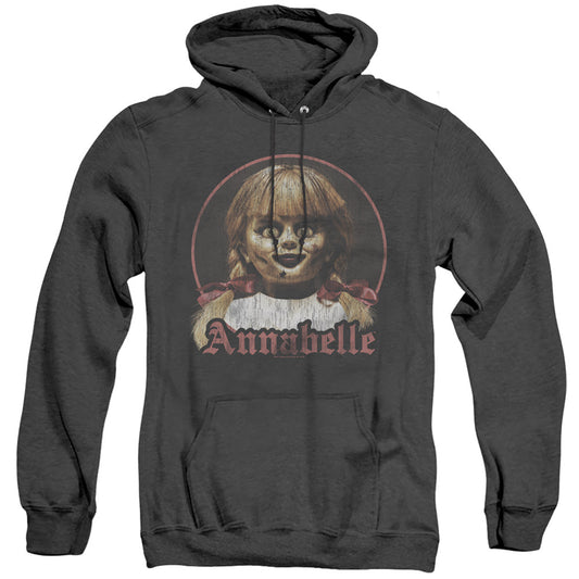 Annabelle Annabelle Portrait Mens Heather Hoodie Black Officially Licensed