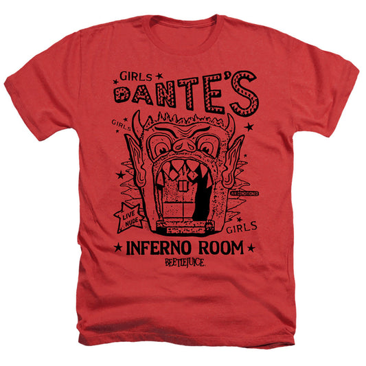 Beetlejuice Dantes Inferno Room Heather Mens T Shirt Red Officially Licensed