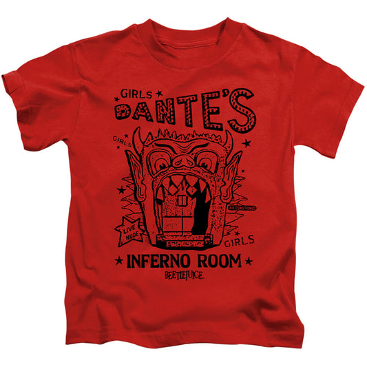 Beetlejuice Dantes Inferno Room Juvenile Kids Youth T Shirt Red Officially Licensed