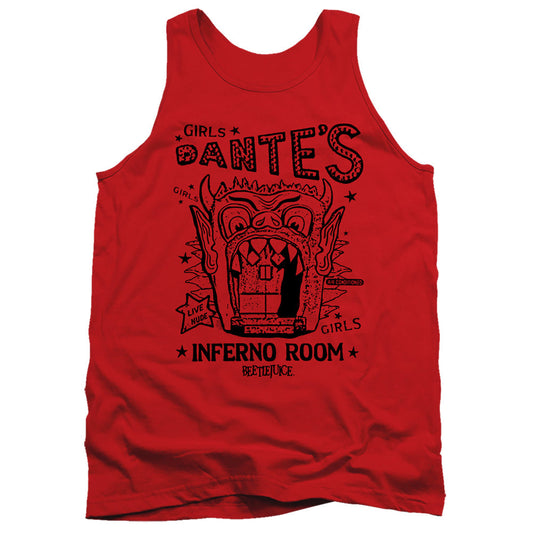 Beetlejuice Dantes Inferno Room Mens Tank Top Shirt Red Officially Licensed