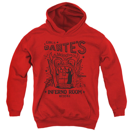 Beetlejuice Dantes Inferno Room Kids Youth Hoodie Red Officially Licensed