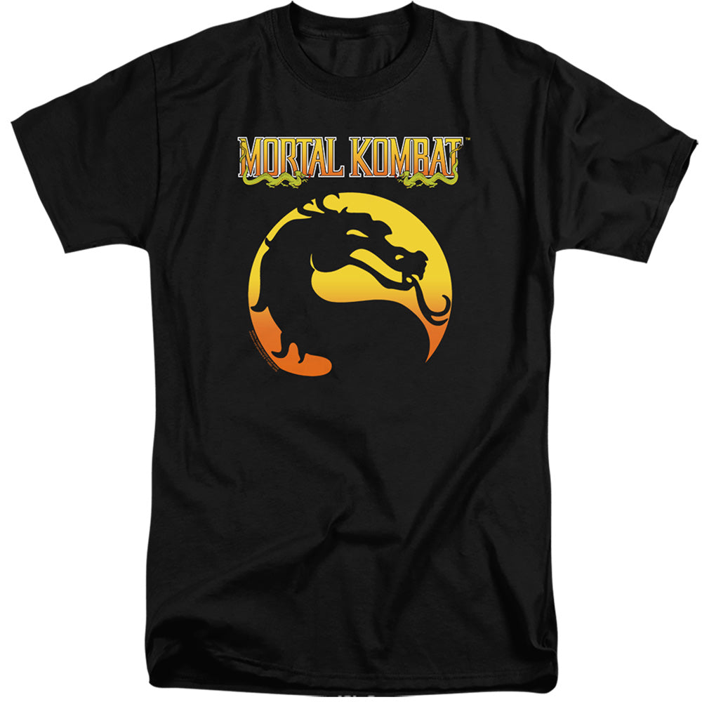 Mortal Kombat Klassic Logo Mens Tall T Shirt Black Officially Licensed