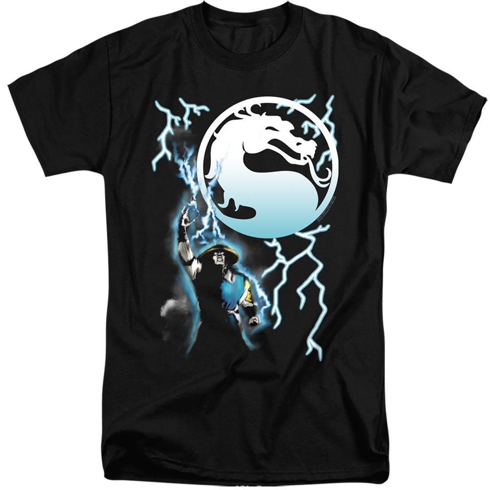 Mortal Kombat Klassic Raiden Mens Tall T Shirt Black Officially Licensed