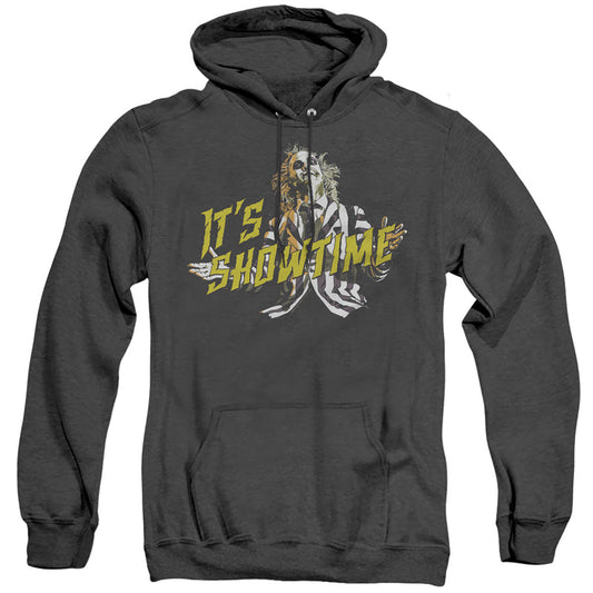 Beetlejuice Showtime Mens Heather Hoodie Black Officially Licensed