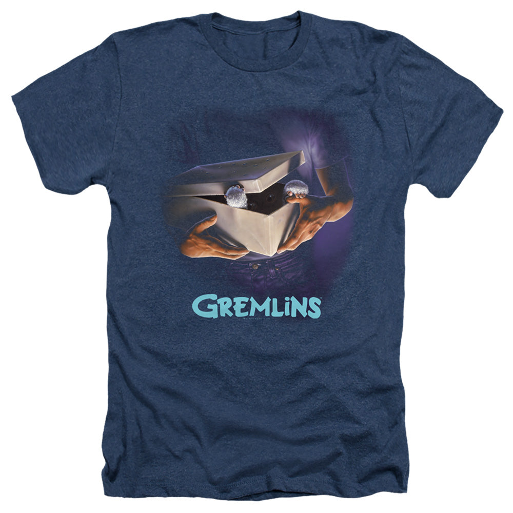 Gremlins Original Poster Heather Mens T Shirt Navy Blue Officially Licensed