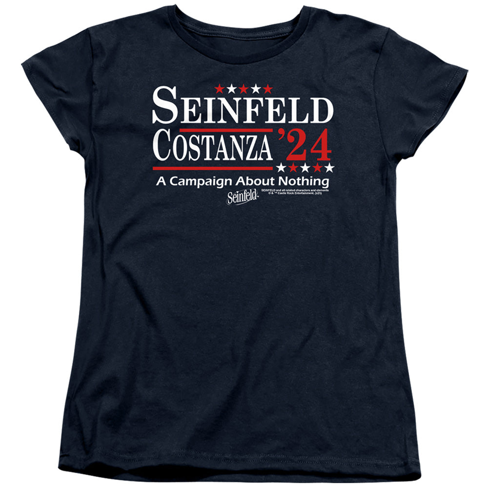 Seinfeld Election Tee Womens T Shirt Navy Officially Licensed
