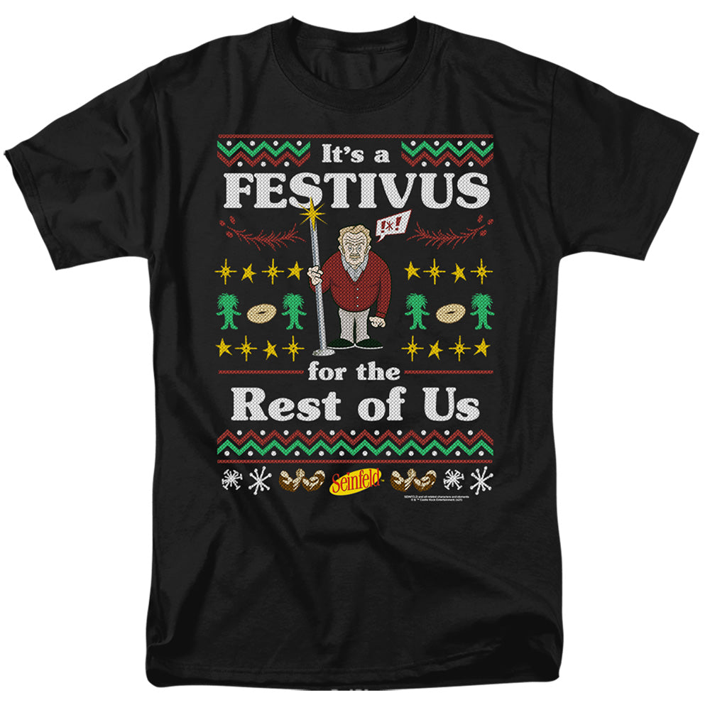Seinfeld Festive Festivus Mens T Shirt Black
