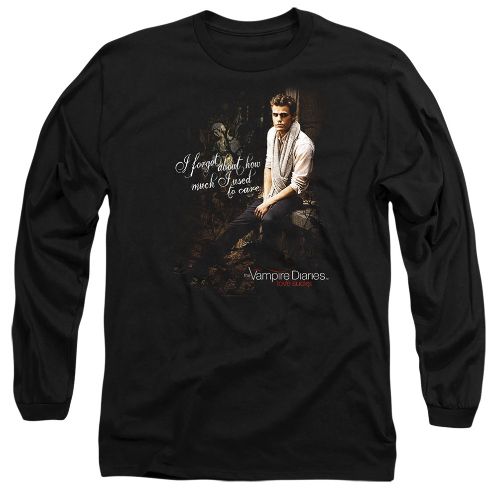 Vampire Diaries I Used To Care Mens Long Sleeve Shirt Black Officially Licensed