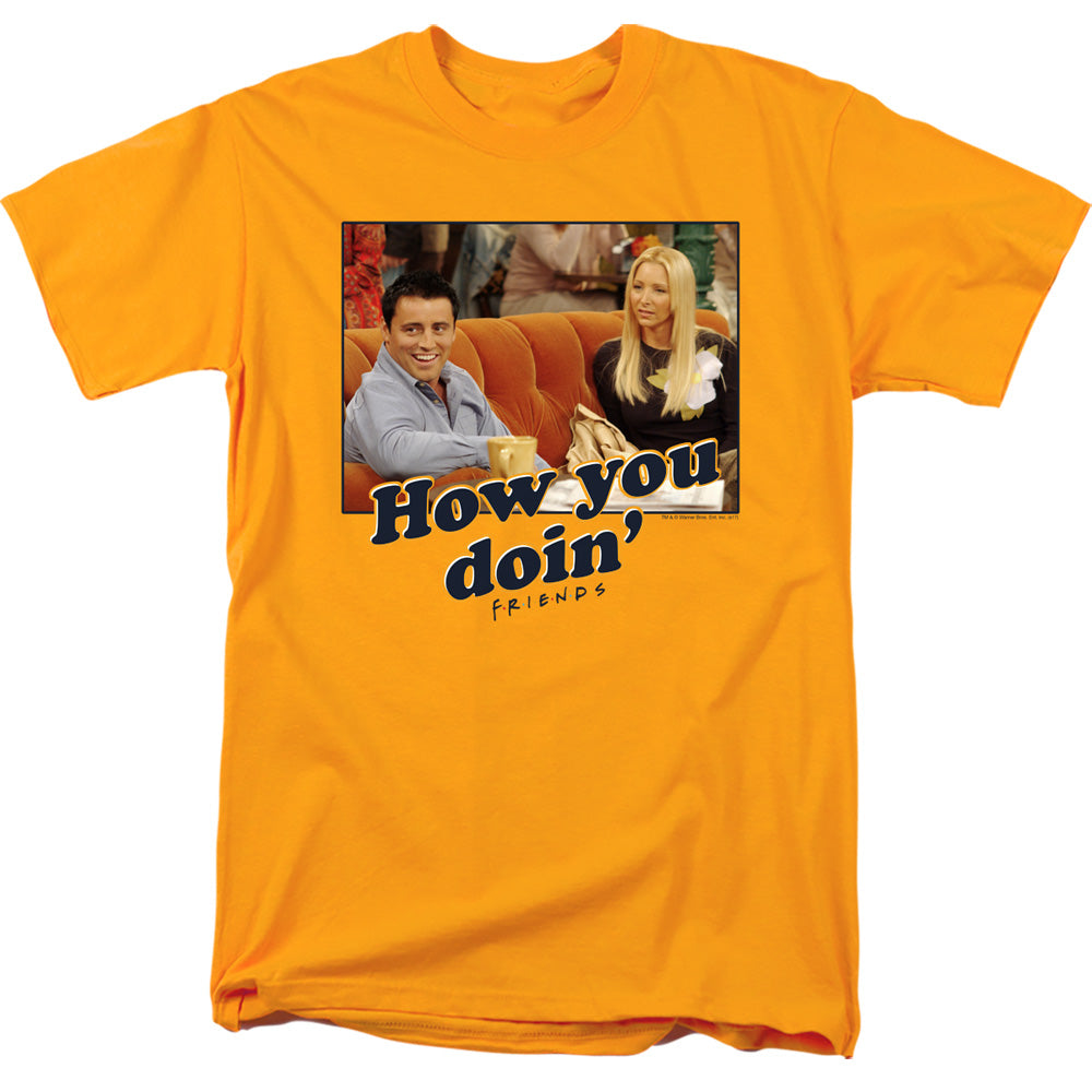 Friends How You Doin Mens T Shirt Gold Officially Licensed