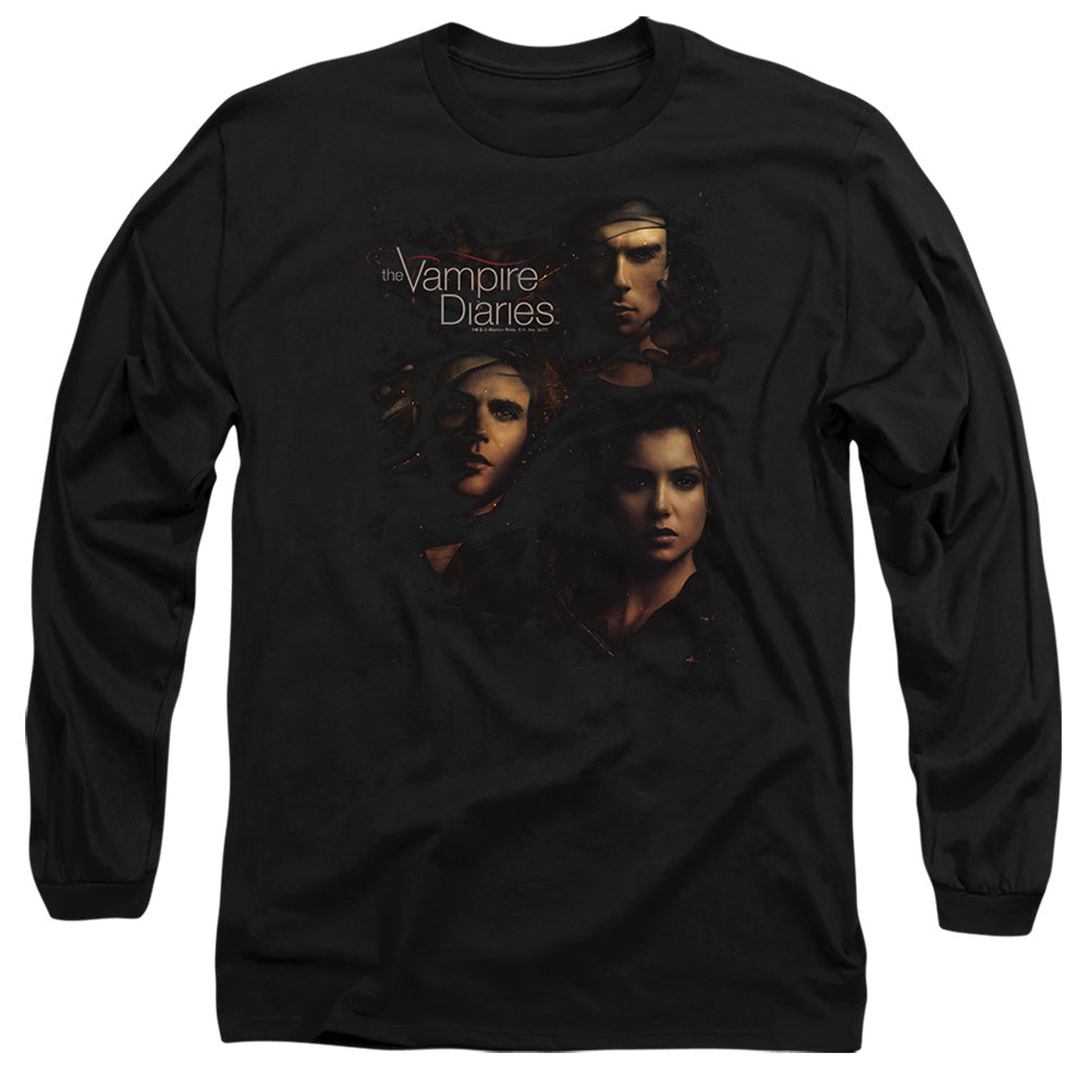 Vampire Diaries Smokey Veil Mens Long Sleeve Shirt Black Officially Licensed