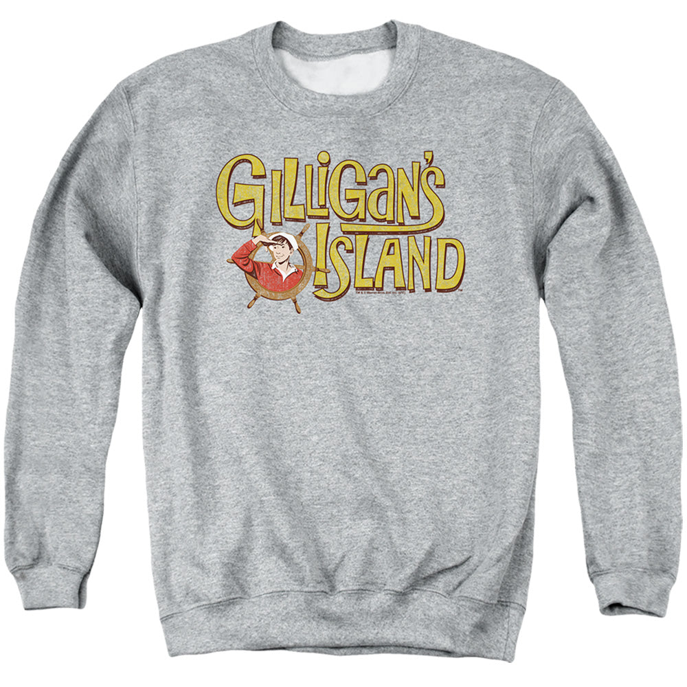 Gilligans Island Gilligans Logo Mens Crewneck Sweatshirt Athletic Heather
