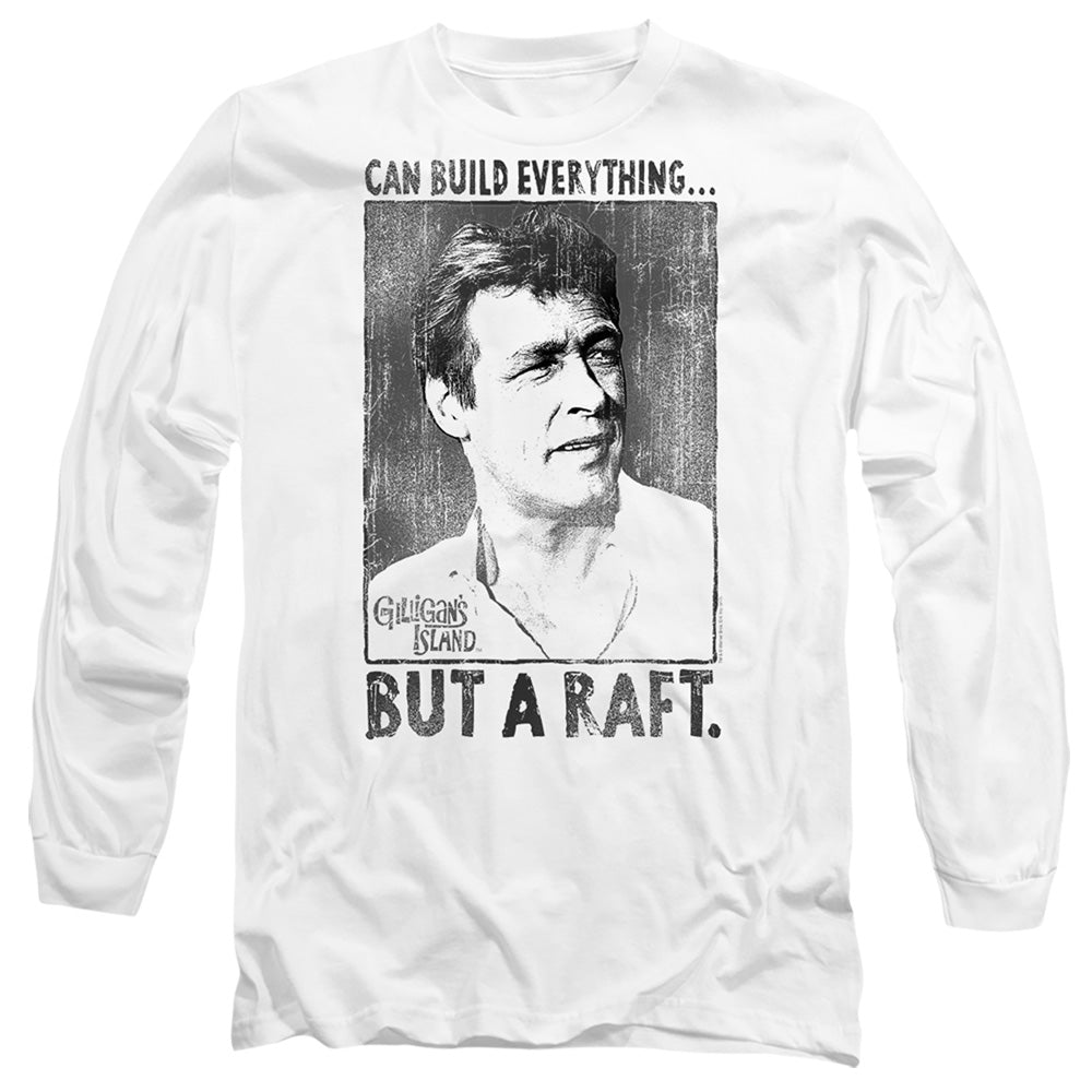 Gilligans Island Professor Mens Long Sleeve Shirt White Officially Licensed