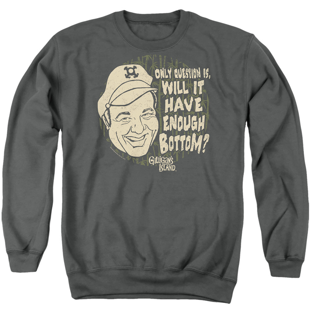 Gilligans Island Enough Bottom Mens Crewneck Sweatshirt Charcoal