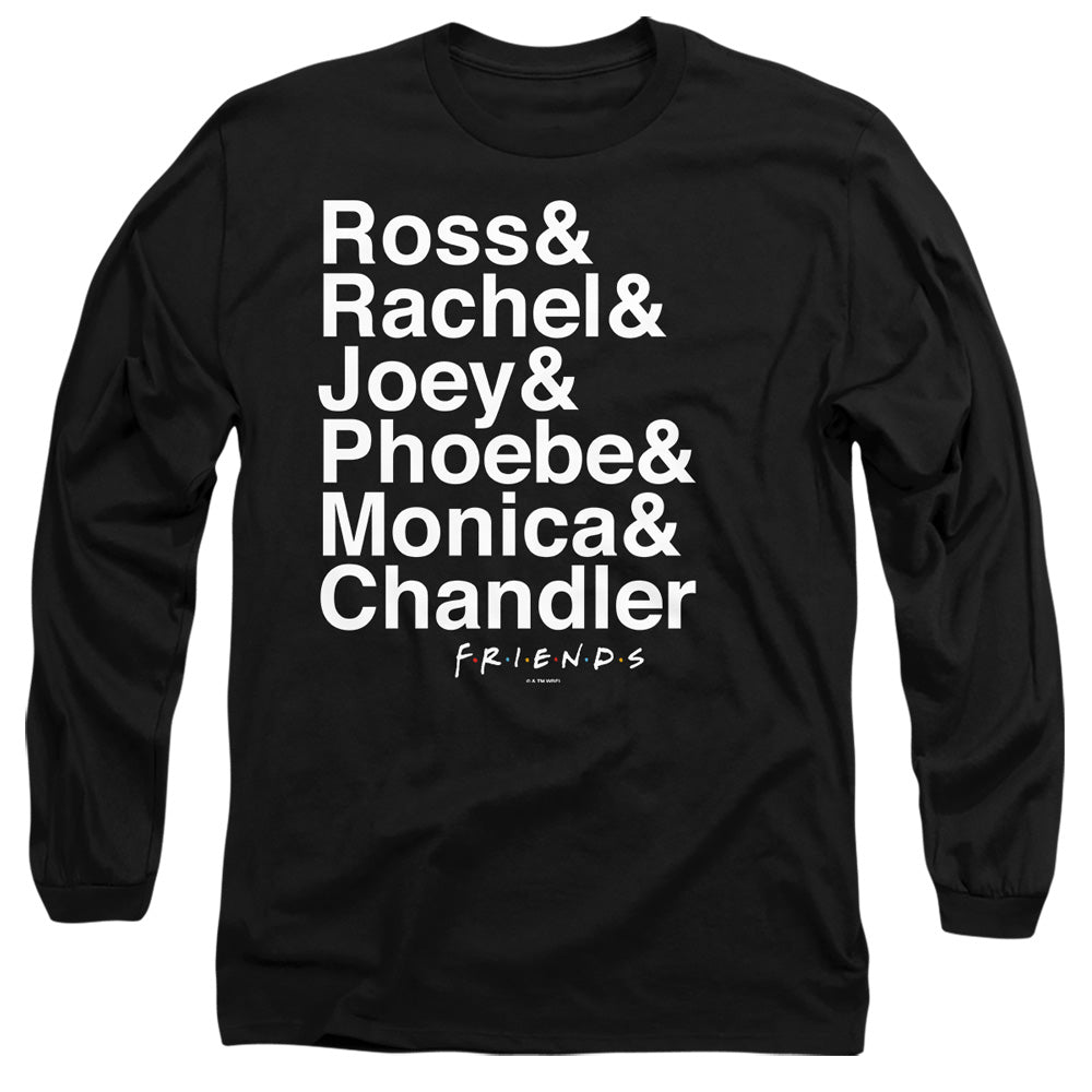 Friends Chanandler Bong Mens Long Sleeve Shirt Black Officially Licensed