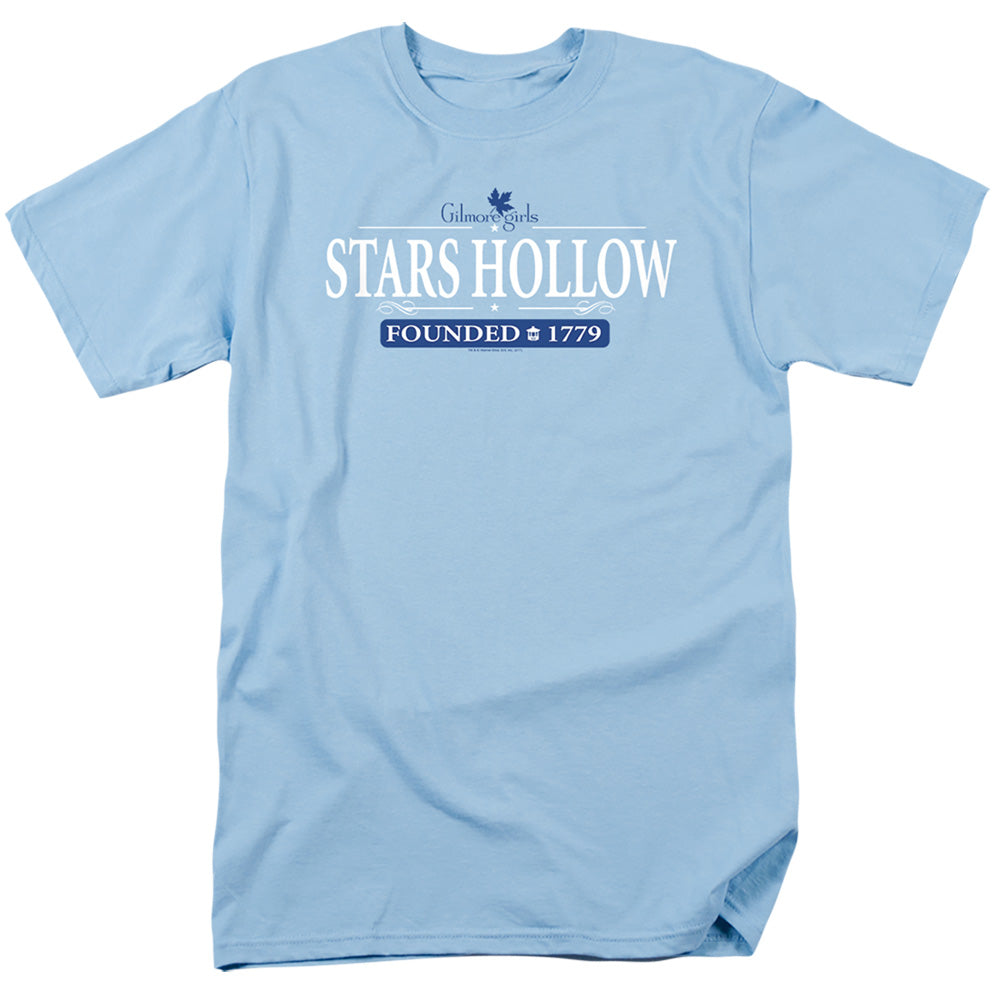 Gilmore Girls Stars Hollow Mens T Shirt Light Blue