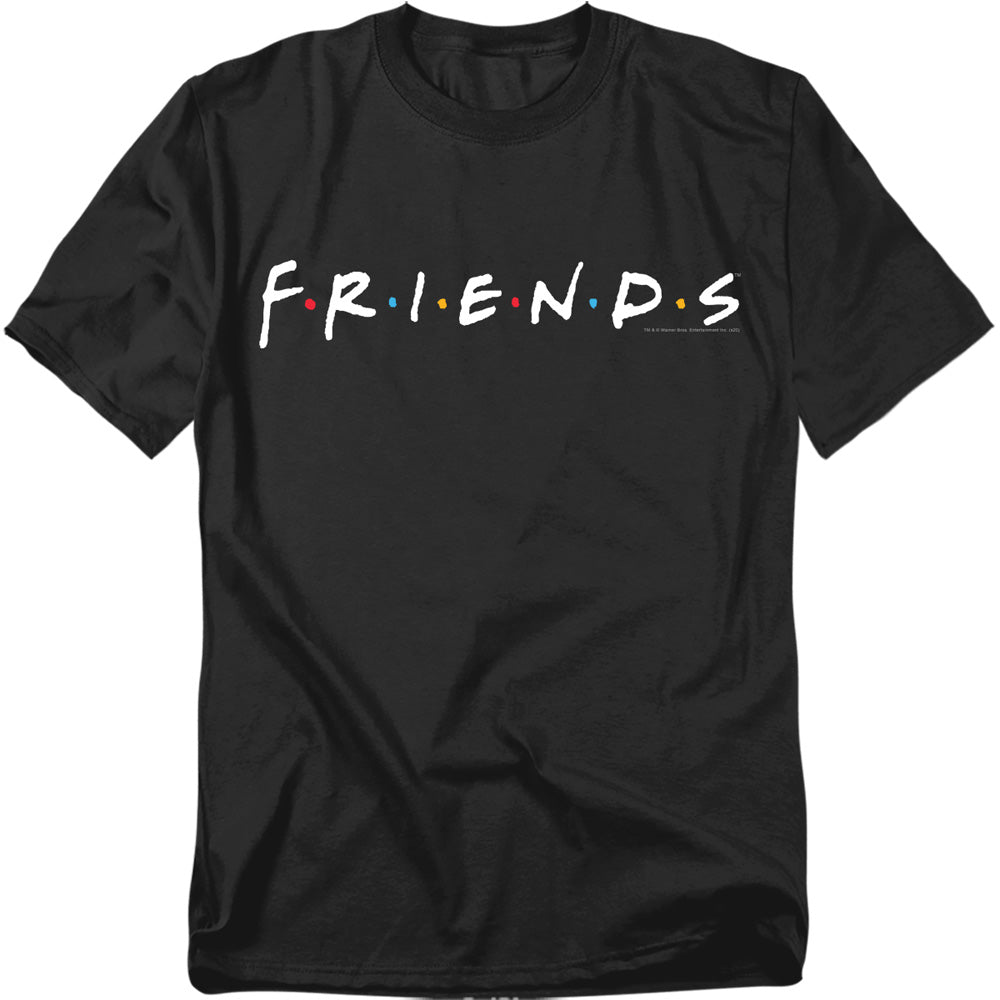 Friends Logo Mens T Shirt Black Officially Licensed