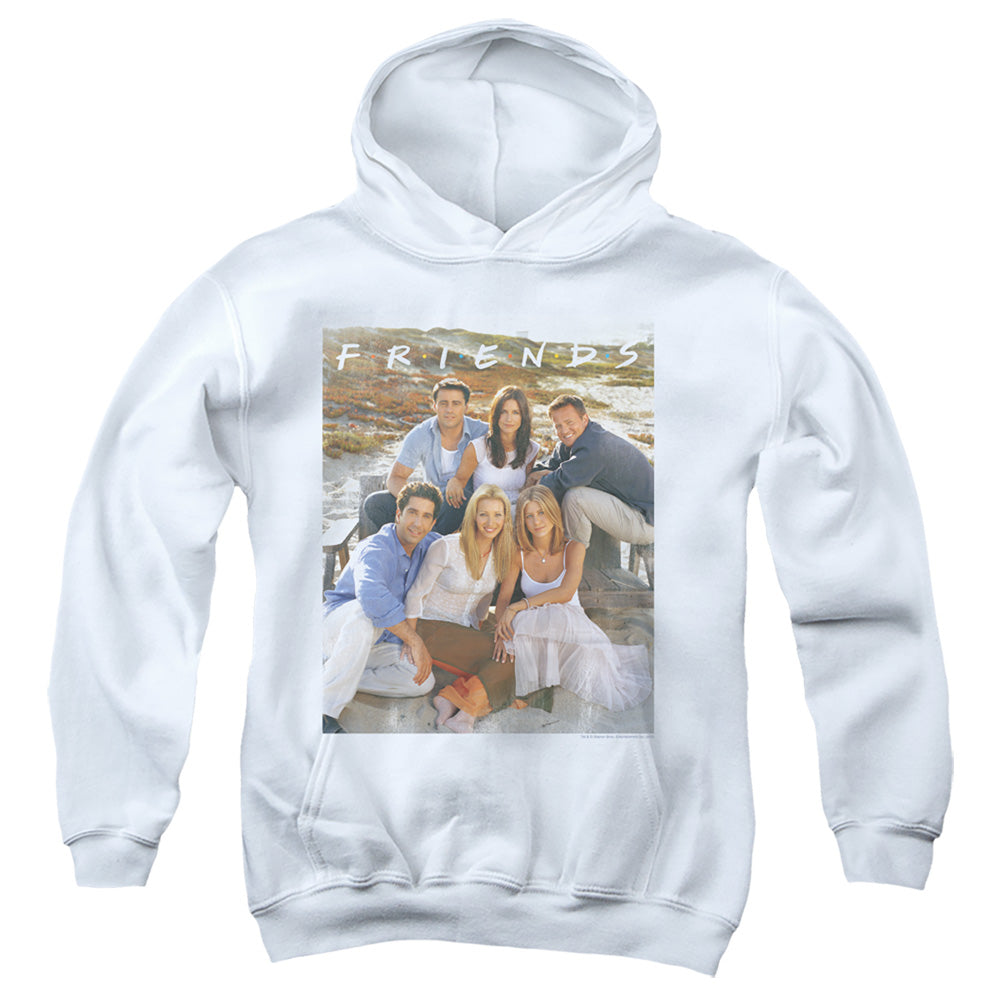 Friends Lifes A Beach Kids Youth Hoodie White