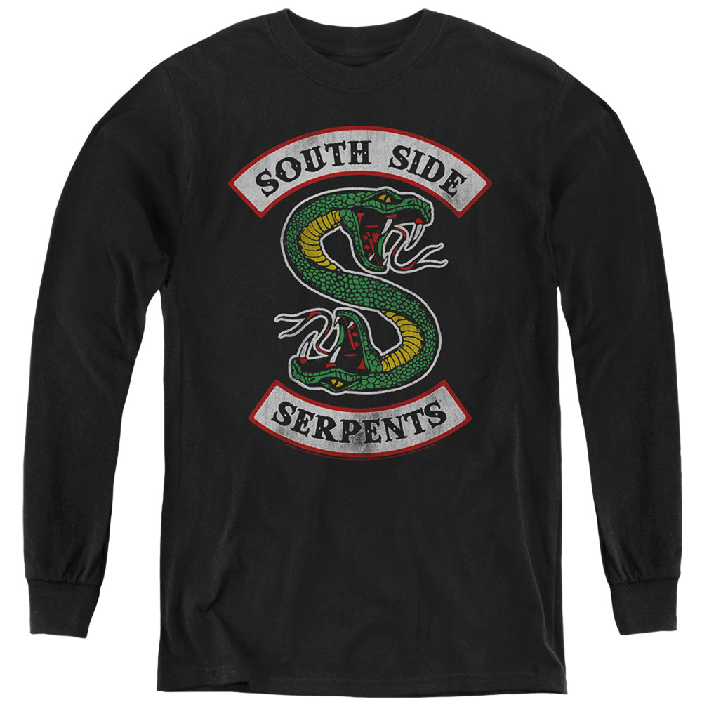 Riverdale South Side Serpent Long Sleeve Kids Youth T Shirt Black