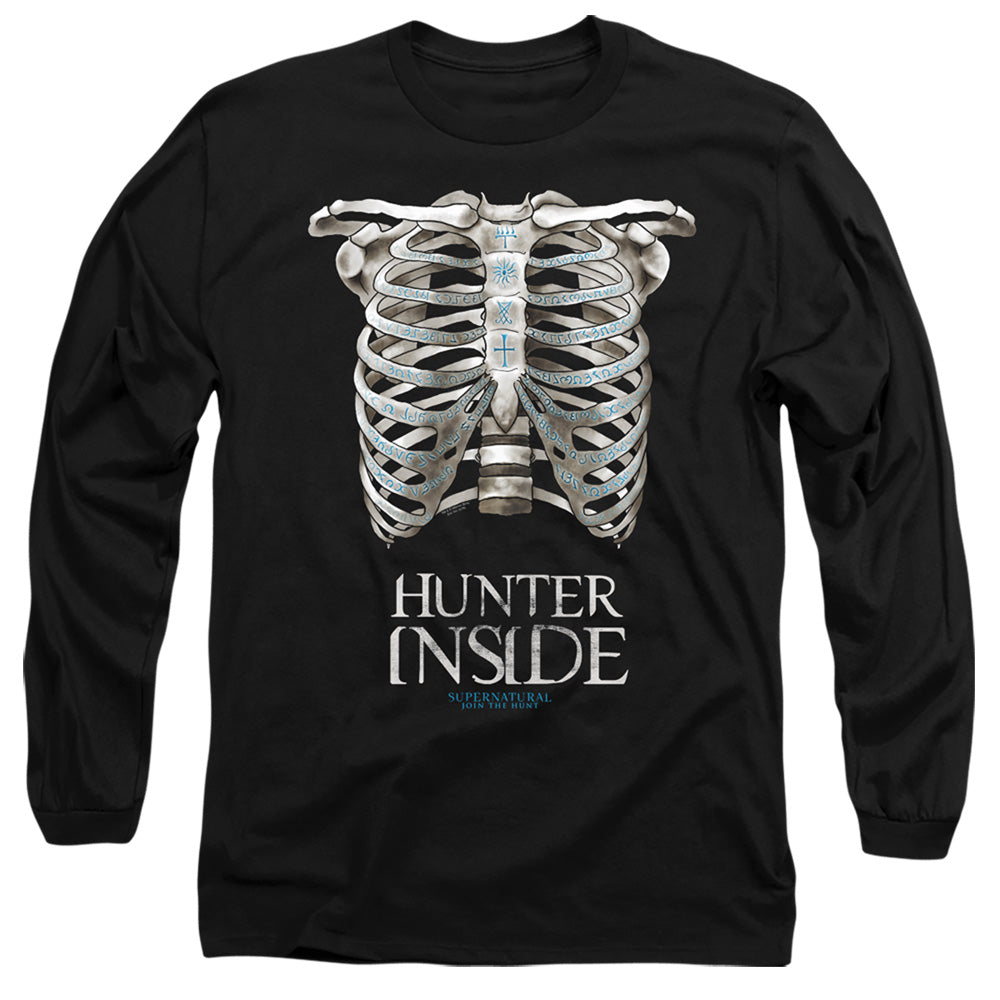 Supernatural Hunter Inside Mens Long Sleeve Shirt Black Officially Licensed