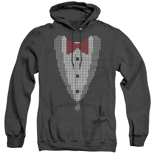 Big Bang Theory Pixelated Tux Heather Mens Hoodie Black