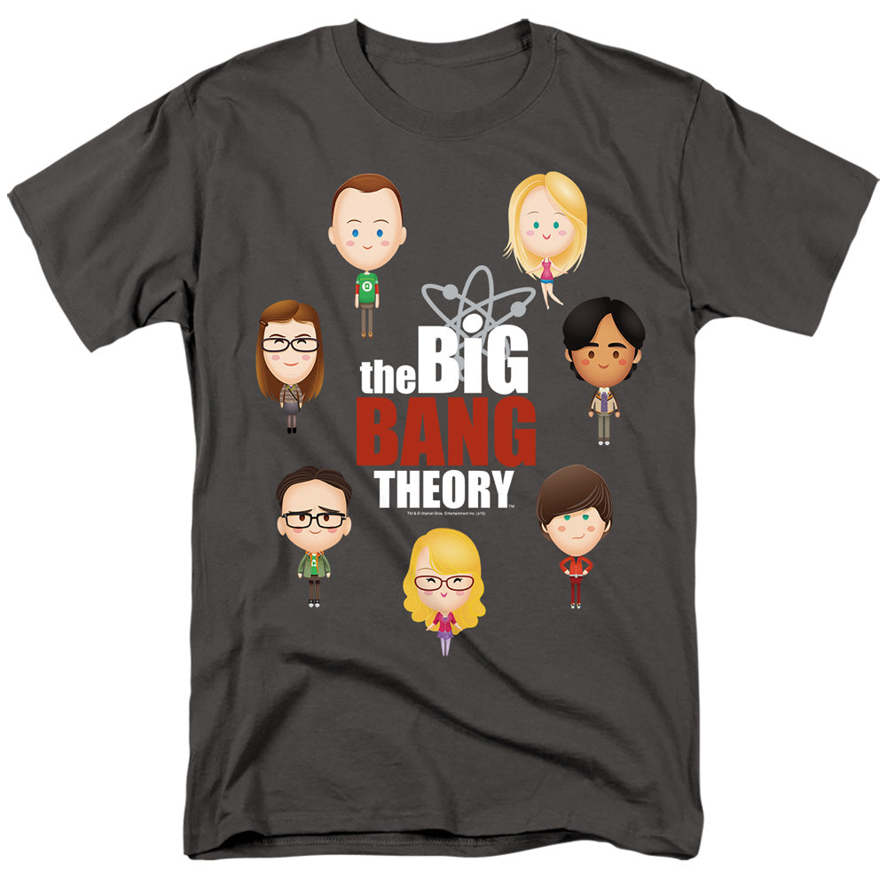 Big Bang Theory Emojis Mens T Shirt Charcoal Officially Licensed