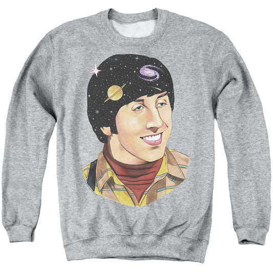 Big Bang Theory Howard Space Mens Crewneck Sweatshirt Athletic Heather Officially Licensed