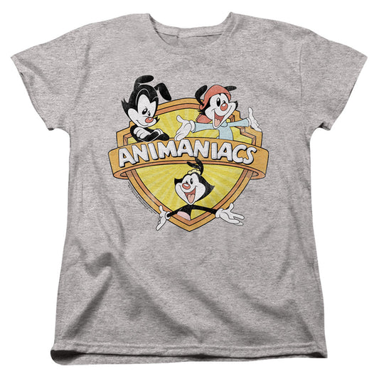 Animaniacs Shielded Animaniacs Womens T Shirt Athletic Heather Officially Licensed