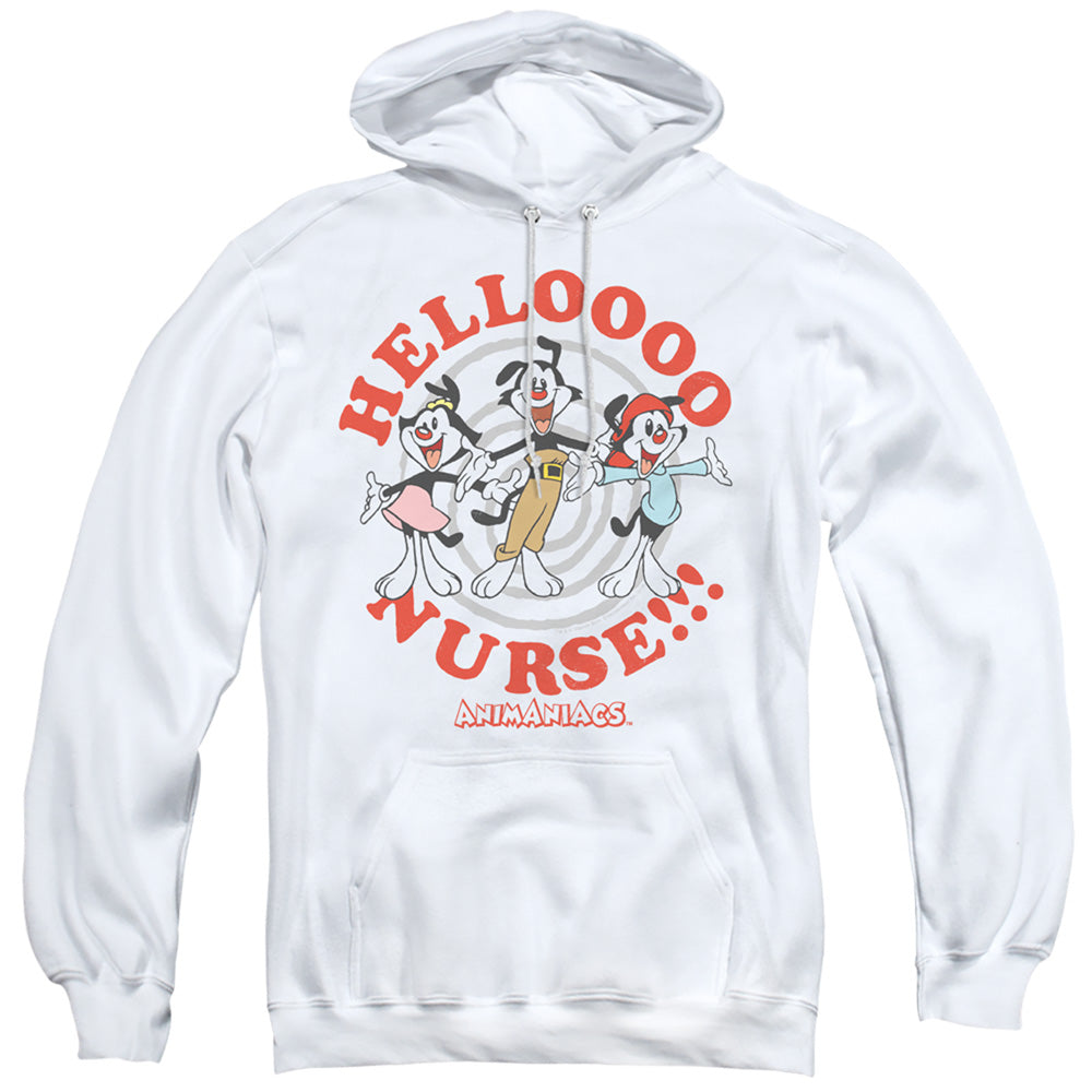 Animaniacs Hello Nurse Mens Hoodie White Officially Licensed
