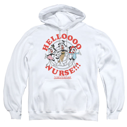Animaniacs Hello Nurse Mens Hoodie White Officially Licensed