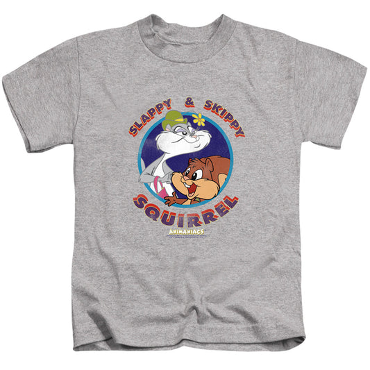 Animaniacs Slappy And Skippy Squirrel Juvenile Kids Youth T Shirt Athletic Heather Officially Licensed