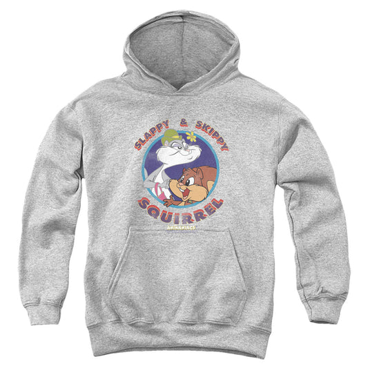 Animaniacs Slappy And Skippy Squirrel Kids Youth Hoodie Athletic Heather Officially Licensed
