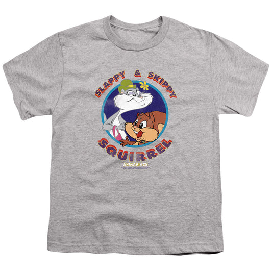 Animaniacs Slappy And Skippy Squirrel Kids Youth T Shirt Athletic Heather Officially Licensed