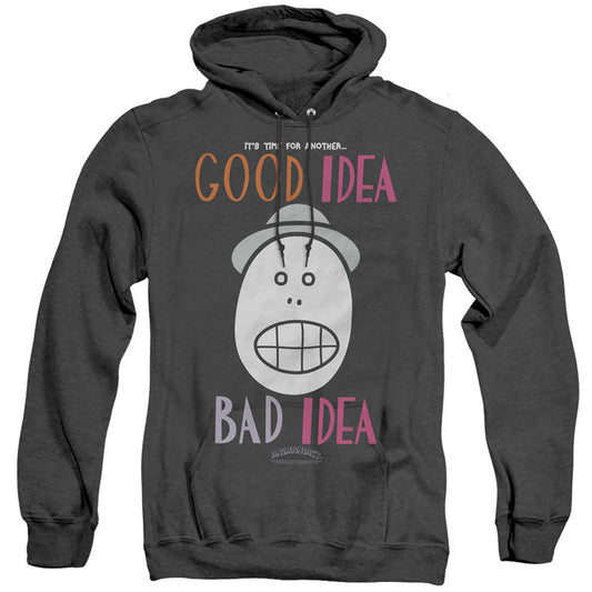 Animaniacs Good Idea Bad Idea Heather Mens Hoodie Black Officially Licensed