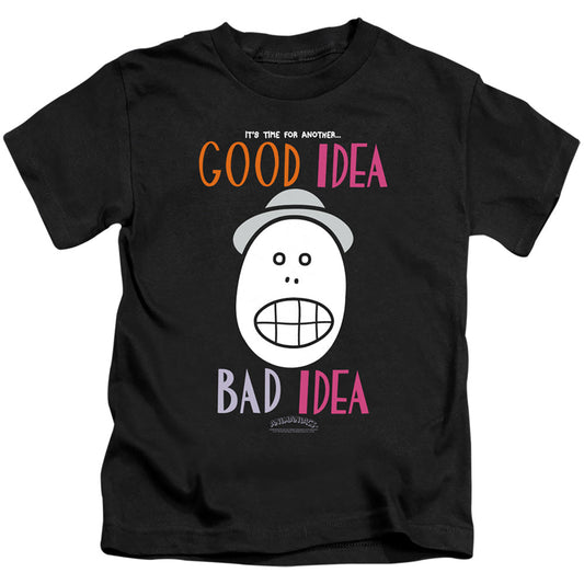 Animaniacs Good Idea Bad Idea Juvenile Kids Youth T Shirt Black Officially Licensed